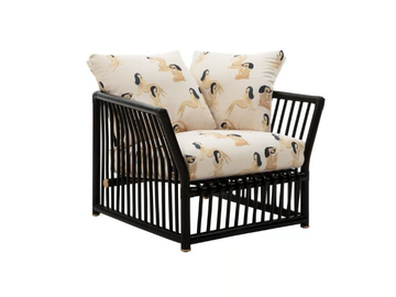 SOFTCAGE - Rattan garden armchair and fabric cushions by B&B Italia Outdoor - view 3